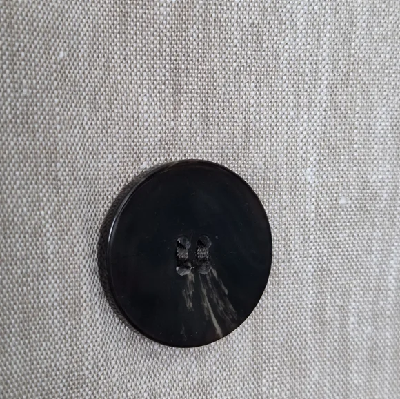 THEORY Piazza Tan Linen Blend Double Breasted Blazer Size 8 Summer Blazer - Picture 5 of 16